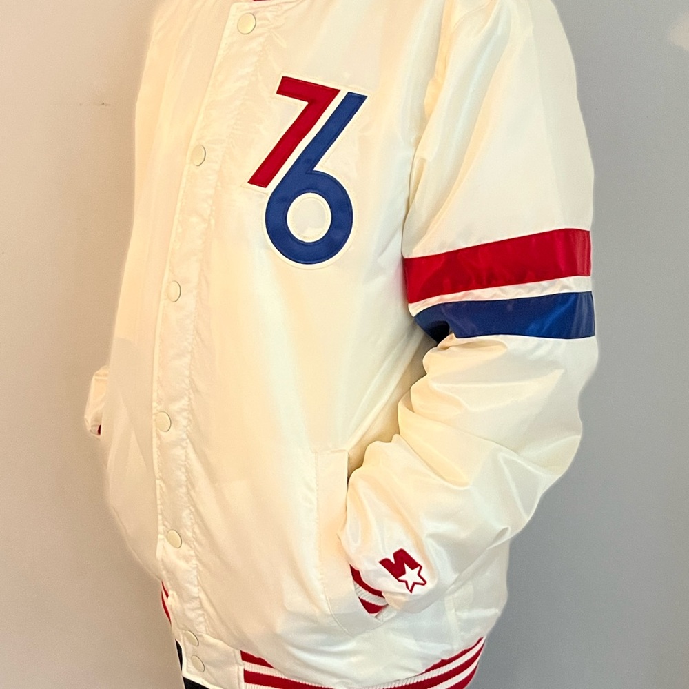 Starter Philly 76ers jacket, men’s size Large - Picture 4 of 10
